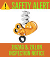 Petzl Zigzag, Zigzag Plus and Zillon Inspection Notice