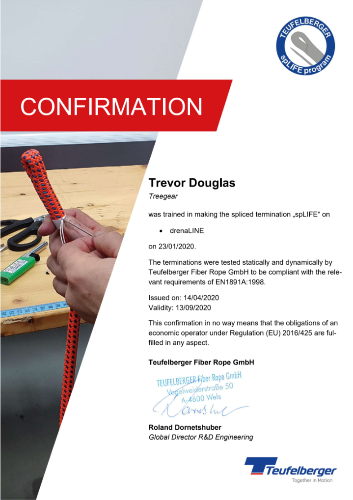 Teufelberger Drenaline spLIFE spliced eye